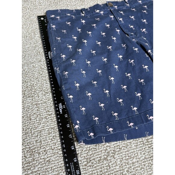 J. Crew Shorts Men's 32 Navy Blue Pink Flamingo All Over Golf Chino Stretch 9" - Picture 8 of 8